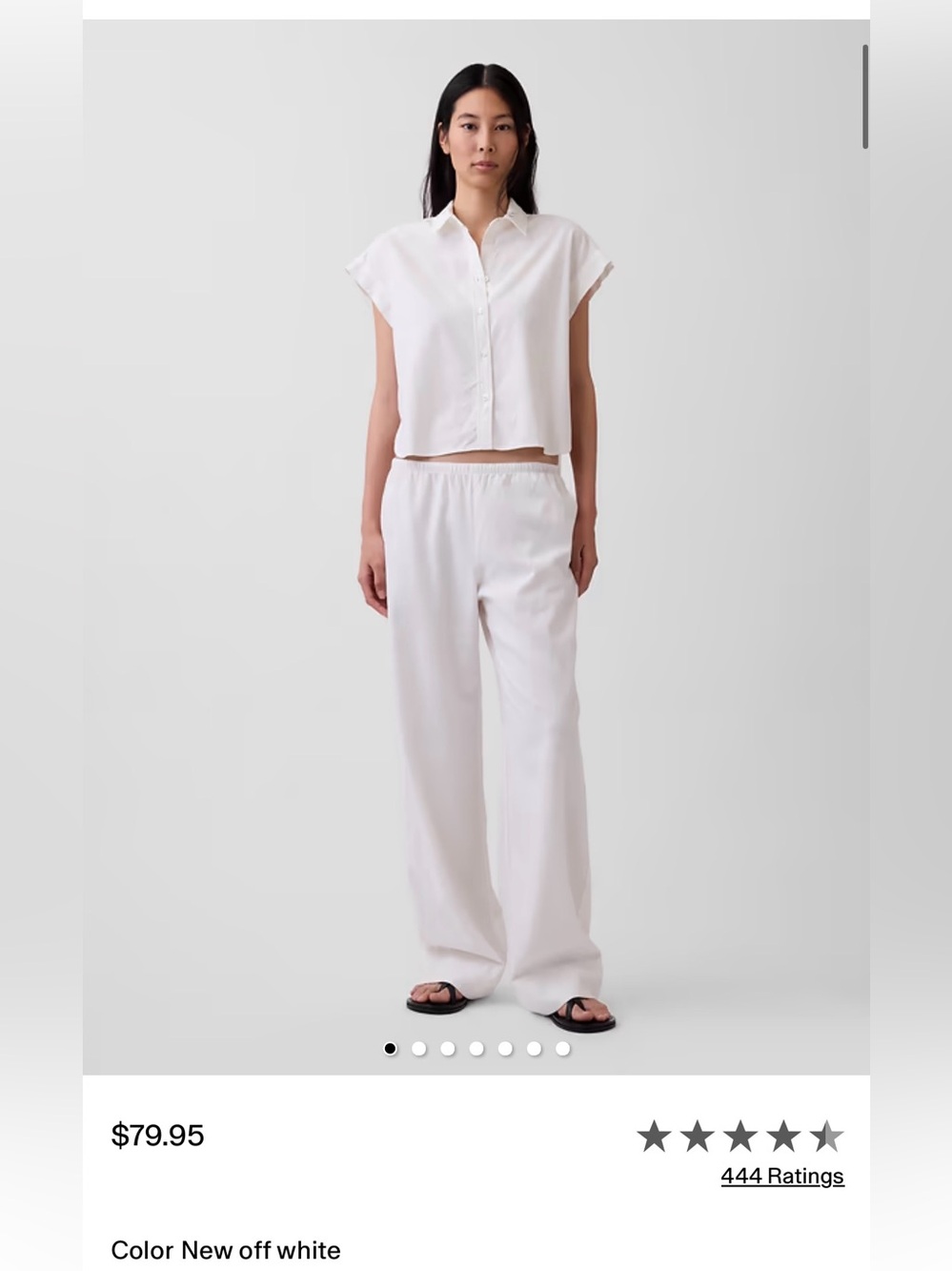 Gap Wide Leg Linen Pants